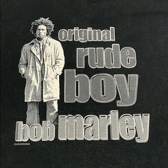Vintage Bob Marley Rude Boy Made in USA 🇺🇸 T-Shirt - Picture 3 of 6